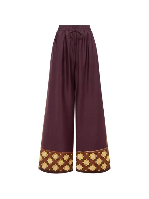 ALEMAIS Wilson drawstring patterned trousers - Red - zdjęcie produktu nr 1