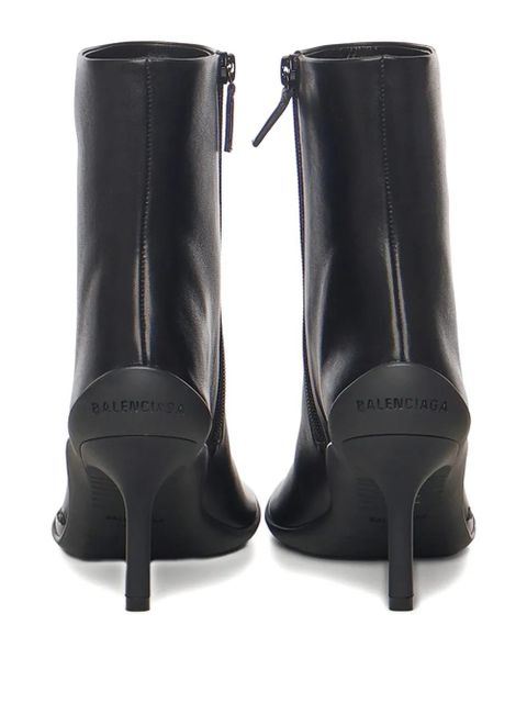 Balenciaga 80mm square-toe leather boots - Black