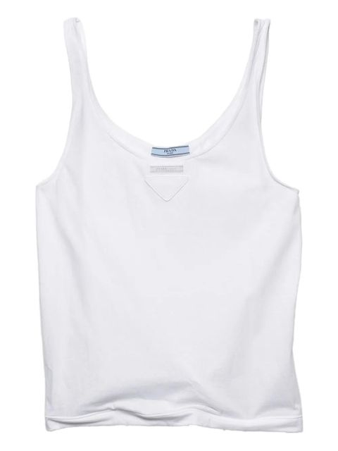 Prada thin-strap triangle-logo tank top - White - zdjęcie produktu nr 1