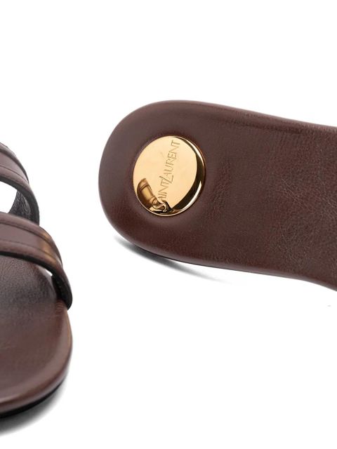 Saint Laurent Mabrouka flat sandals - Brown
