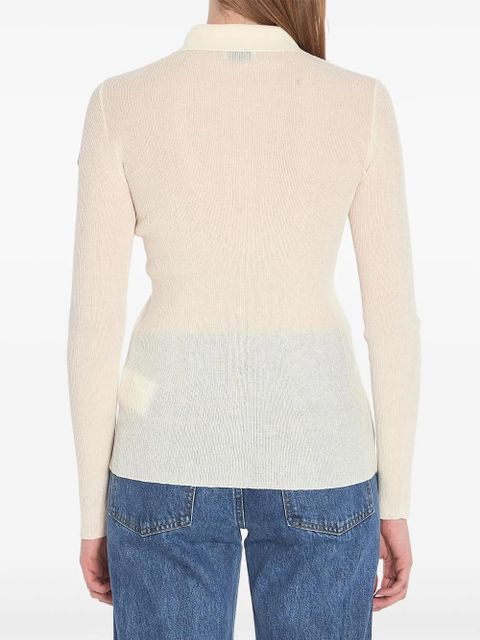 Moncler logo-patch polo shirt - White - zdjęcie produktu nr 2