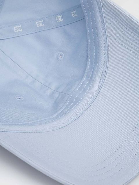 Tommy Hilfiger czapka z daszkiem bawełniana kolor niebieski z aplikacją AW0AW16170