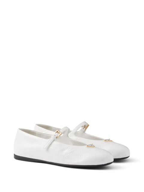 Prada leather ballerina shoes - White - zdjęcie produktu nr 2