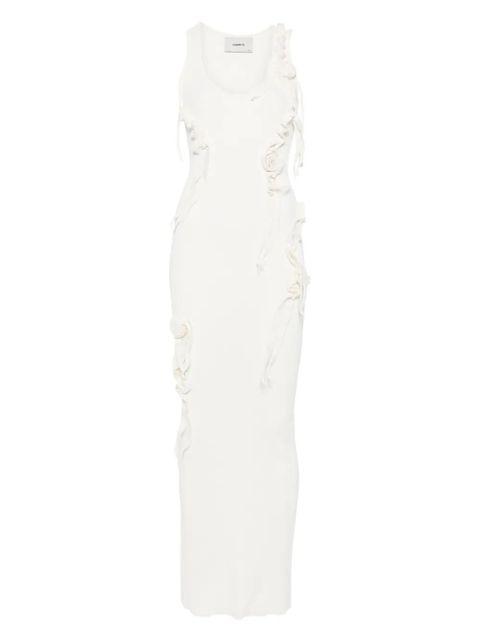Coperni ribbon-detail knitted maxi dress - White - zdjęcie produktu nr 1