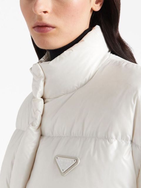 Prada Re-Nylon cropped down jacket - White