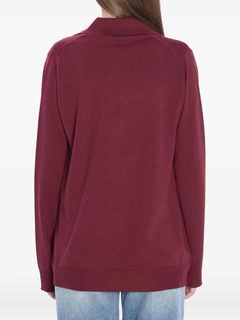 Gucci v-neck polo top - Red