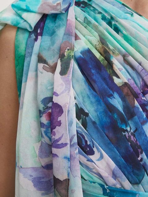 Answear.LAB sukienka kolor niebieski maxi rozkloszowana