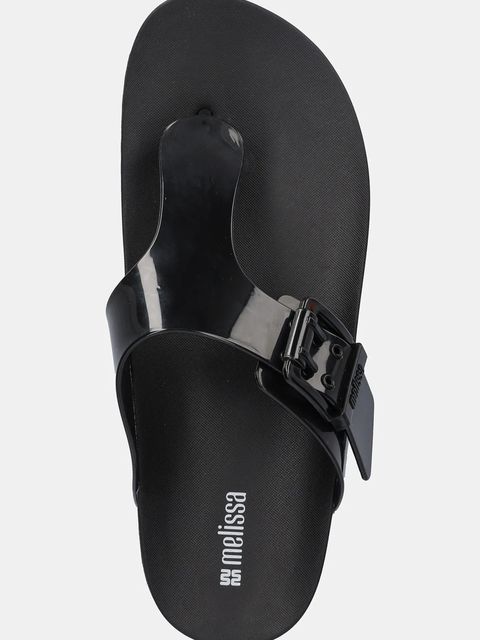 Melissa japonki MELISSA COZY FLIP FLOP AD damskie kolor czarny na płaskim obcasie M 35933.BC910