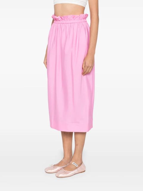 Simone Rocha elasticated gathered ruffle tulip skirt - Pink