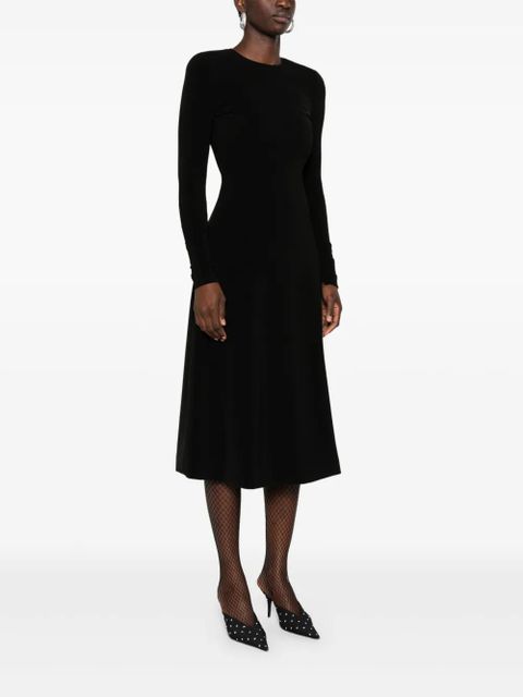Balenciaga long-sleeve midi dress - Black