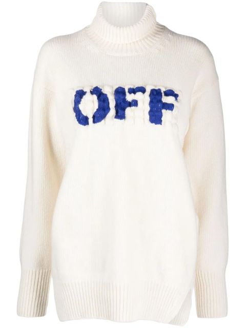 Off-White Boiled Logo-appliqué wool jumper - zdjęcie produktu nr 1