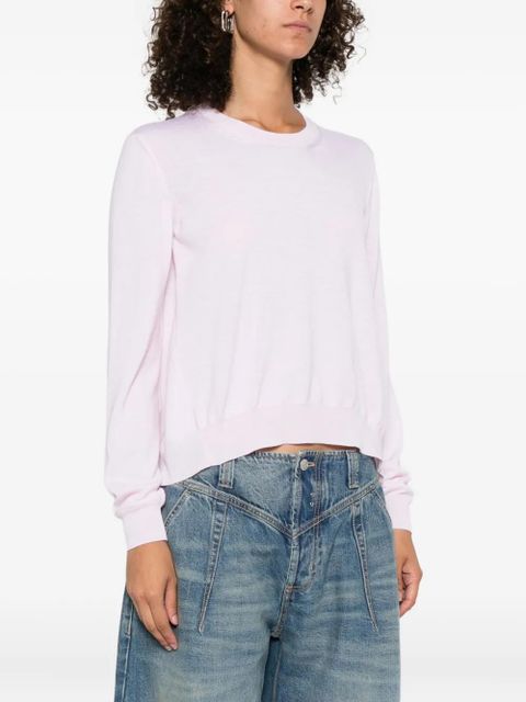Alexander McQueen long-sleeve crew-neck top - Pink