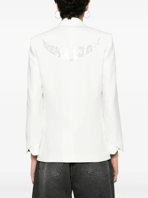 Zadig&Voltaire Visit crystal-embellished blazer - White