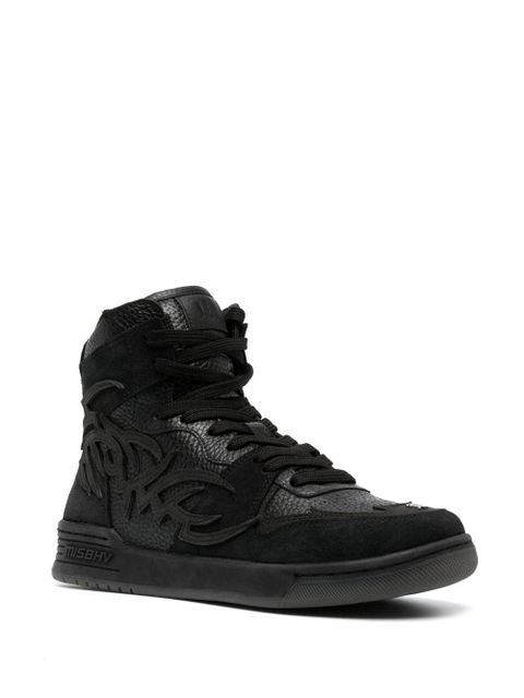 MISBHV panelled high-top leather sneakers - Black