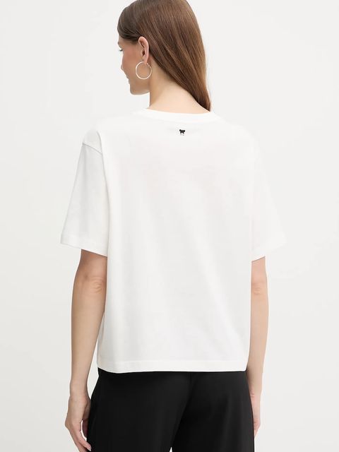 Weekend Max Mara t-shirt bawełniany damski kolor biały 2525976051600