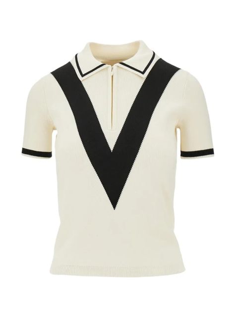 Valentino Garavani cotton polo top - Neutrals - zdjęcie produktu nr 1