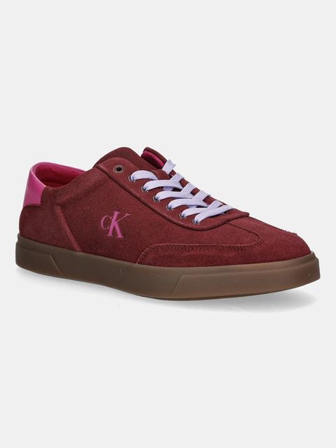 Calvin Klein sneakersy skórzane LOW PRO CUPS LACE UP kolor bordowy HW0HW02683 - zdjęcie produktu nr 1
