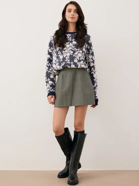 Bizuu kozaki skórzane damskie kolor czarny na płaskim obcasie CALYX