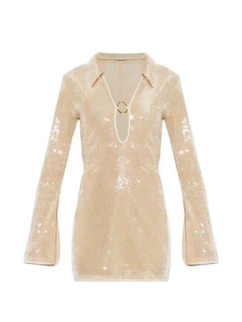 Oséree sequined mini dress - Neutrals - zdjęcie produktu nr 1