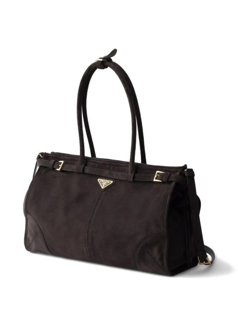 Prada large Bonnie tote bag - Brown