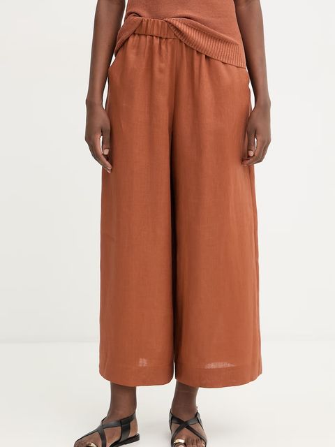 MM by Max Mara spodnie damskie lniane CANNETI - zdjęcie produktu nr 2