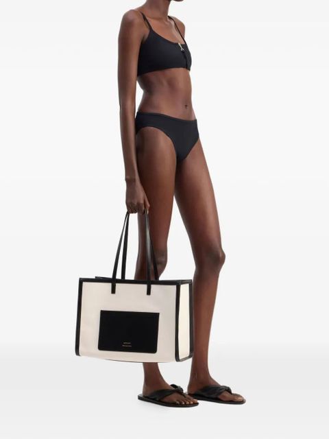 LouLou de Saison Olga zipped square-neck bikini top - Black