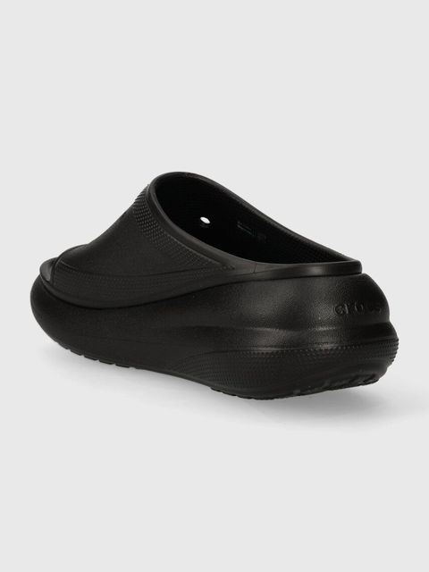 Crocs klapki Classic Crush Slide damskie kolor czarny na platformie 207670