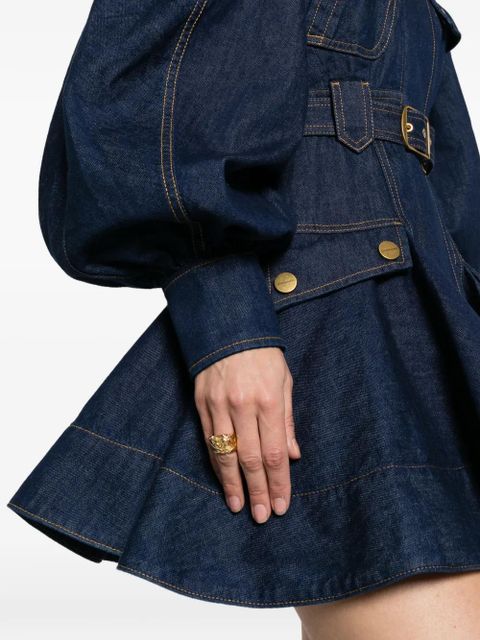 ZIMMERMANN Luna denim button belted dress - Blue