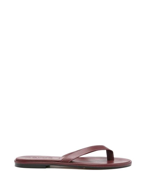 Aeyde contrast-stitch thong sandals - Red - zdjęcie produktu nr 1