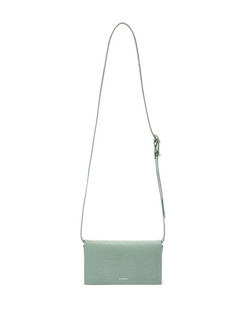 Jil Sander All-Day snakeskin-effect shoulder bag - Green - zdjęcie produktu nr 1