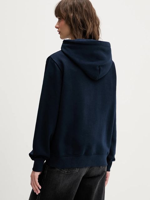 Tommy Jeans bluza damska kolor granatowy z kapturem z nadrukiem DW0DW22080 - zdjęcie produktu nr 2