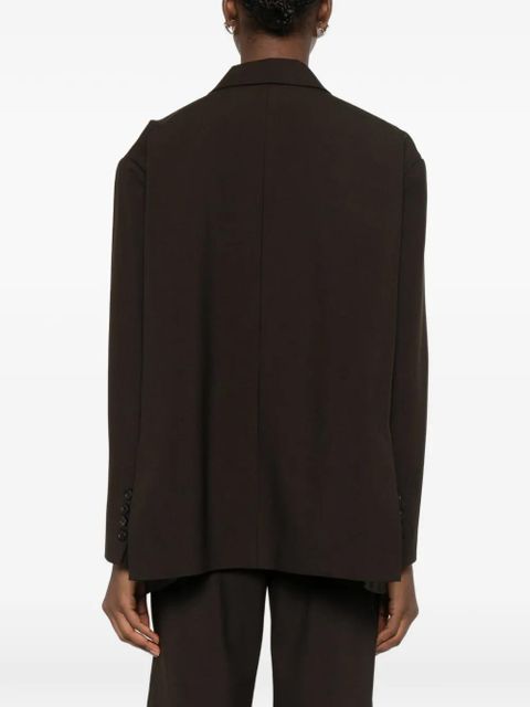 The Frankie Shop Bea button-fastening single-breasted blazer - Brown