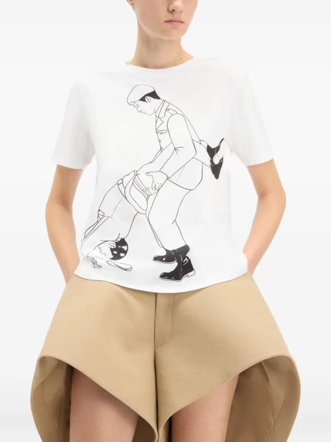 Jean Paul Gaultier squared printed T-shirt - White