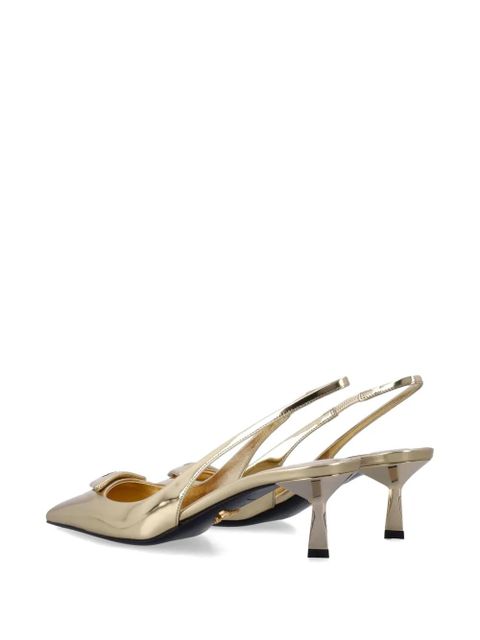 Prada logo-detail slingback pumps - Gold