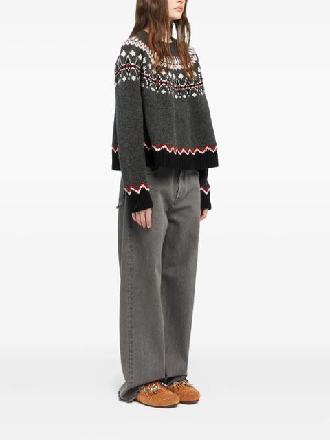 Alanui fairisle-pattern sweater - Grey