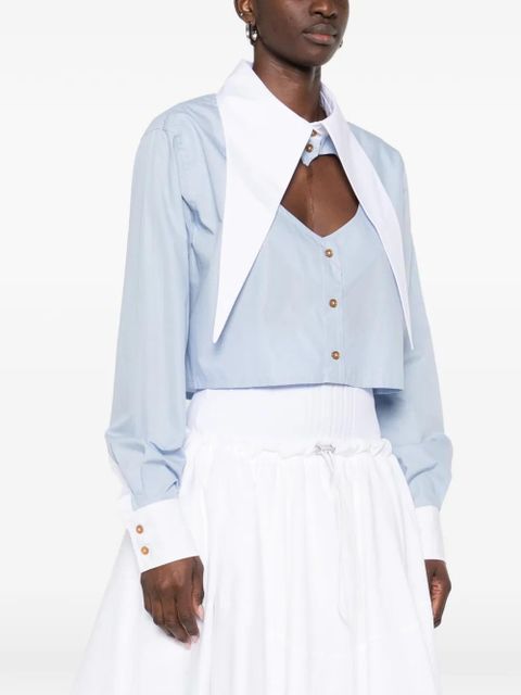 Vivienne Westwood cut-off oversized-collar shirt - Blue - zdjęcie produktu nr 2