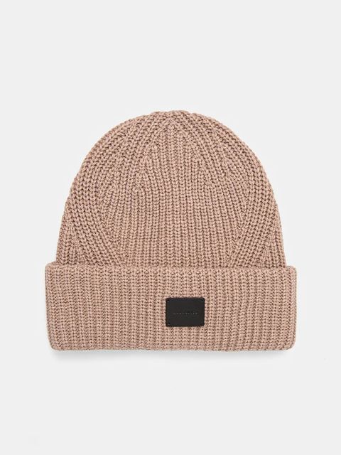 AllSaints czapka z domieszką wełny kolor beżowy - zdjęcie produktu nr 1