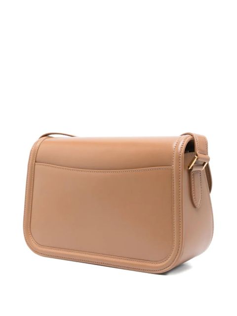 Saint Laurent medium Solferino logo-plaque foldover shoulder bag - Brown