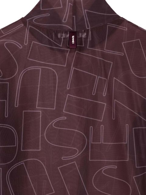 Sunnei high-neck print long-sleeve top - Purple