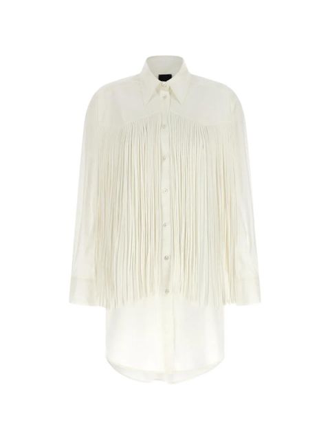 PINKO fringed buttoned mini dress - Neutrals - zdjęcie produktu nr 1