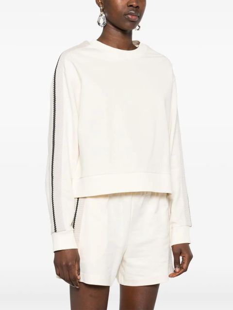 Moncler knitted-trim sweatshirt - Neutrals