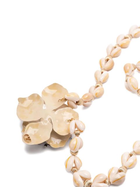 Valentino Garavani shell flower necklace - Neutrals