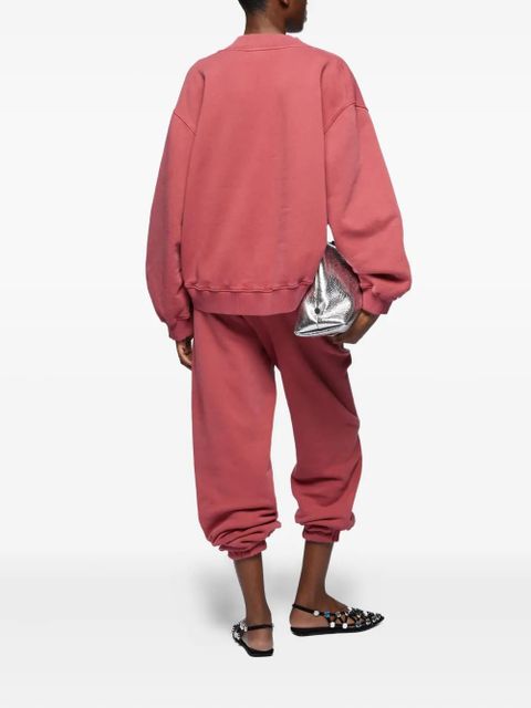 The Attico logo-embroidery track pants - Red