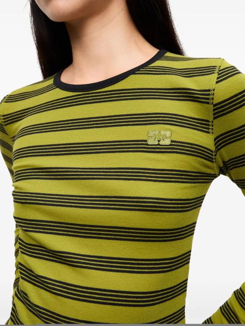 GANNI striped T-shirt - Green - zdjęcie produktu nr 2