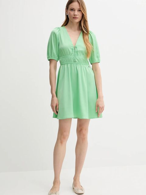 Pepe Jeans sukienka kolor zielony mini rozkloszowana PL953753 - zdjęcie produktu nr 2