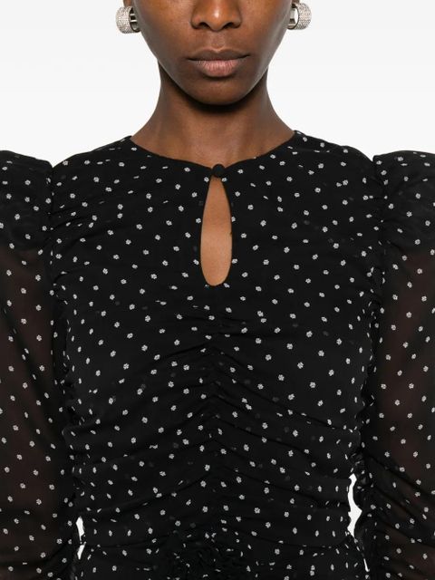 ROTATE BIRGER CHRISTENSEN floral-dot mini dress - Black