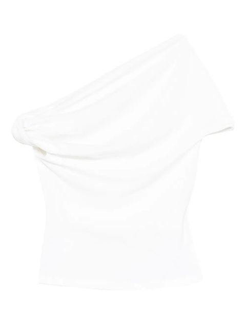Paris Georgia Ida one-shoulder draped top - White - zdjęcie produktu nr 1