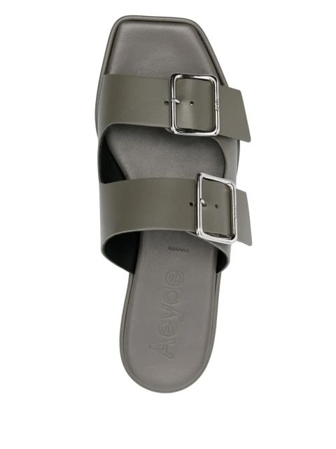 Aeyde leather flat sandals - Grey - zdjęcie produktu nr 2