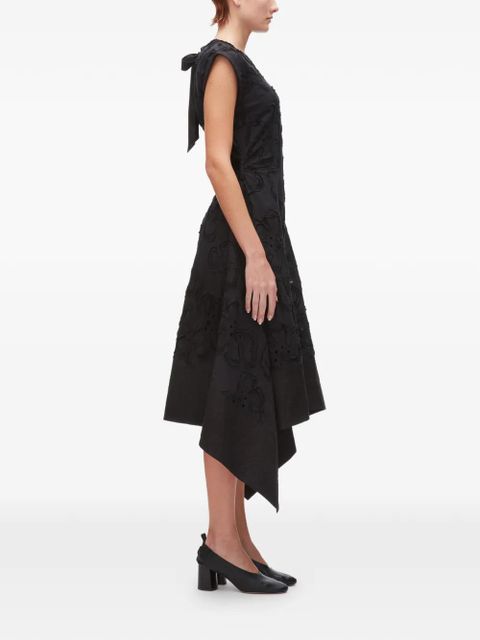 3.1 Phillip Lim floral asymmetrical midi dress - Black