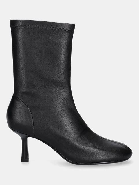 Answear.LAB botki skórzane kolor czarny na szpilce